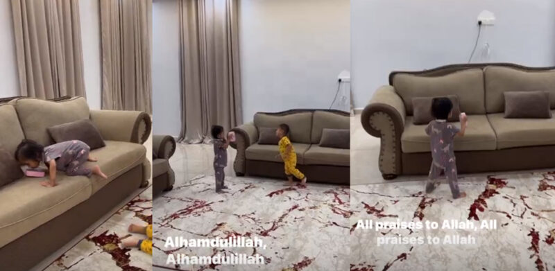 Ainul Mardhiah sudah aktif bermain di rumah, ibu kongsi anak sudah keluar hospital