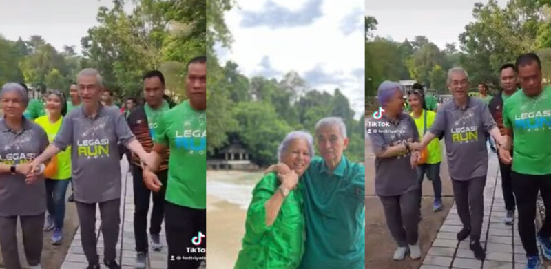Disahkan hidap demensia, video terbaru isteri bawa Pak Lah berjalan di taman buat ramai sebak
